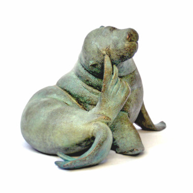 souplesse arrière - Lion de mer - sculpture olivia tregaut - bronze numéroté - fonderie Barthélémy