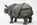 bronze, sculpture de rhinocéros, rhinocéros unicorne de l'inde