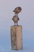 sculpture de chouettes, chevêche, chevêche d'Athéna, couple de chouettes, sculpture de chevêche, rapace nocturne