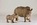 sculpture de rhinoceros, rhinocéros blanc, bébé rhinocéros, le jardin d'Eden, sculpture, rhinocéros en bronze, sculpture de rhinocéros, bronze, Olivia Tregaut Sculpture 